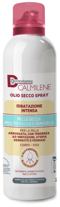 DERMOVITAMINA CALMILENE OLIO SECCO SPRAY IDRATAZIONE INTENSA PER PELLE SECCA, MOLTO SECCA E SENSIBILE 200 ML - UniversoFarmacie.it