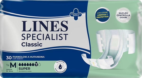PANNOLONE A MUTANDA LINES SPECIALIST CLASSIC SUPER MM 30 PEZZI - UniversoFarmacie.it