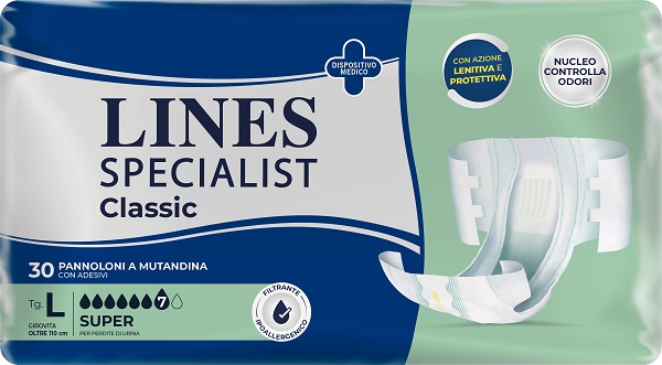 PANNOLONE A MUTANDA LINES SPECIALIST CLASSIC SUPER MG 30 PEZZI - UniversoFarmacie.it