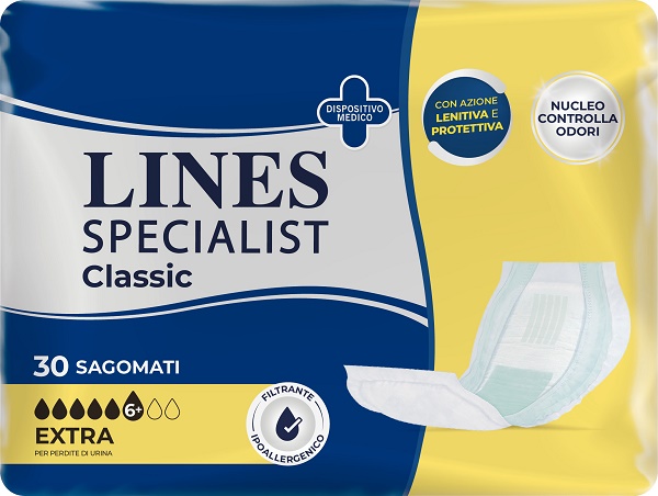 PANNOLONE LINES SPECIALIST CLASSIC SAGOMATO EXTRA 30 PEZZI - UniversoFarmacie.it