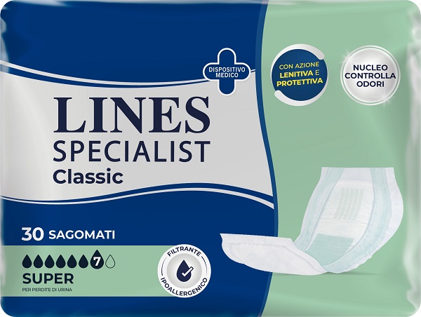 PANNOLONE LINES SPECIALIST CLASSIC SAGOMATO SUPER 30 PEZZI - UniversoFarmacie.it