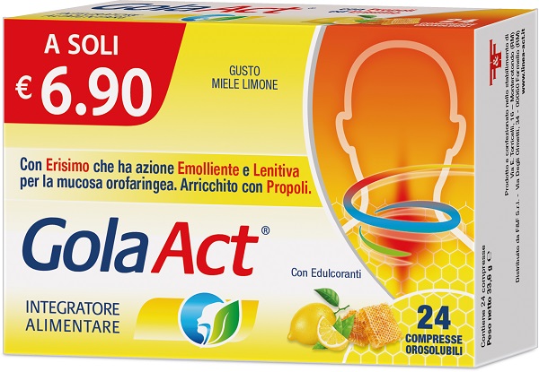 GOLA ACT MIELE E LIMONE 24 COMPRESSE OROSOLUBILI - UniversoFarmacie.it