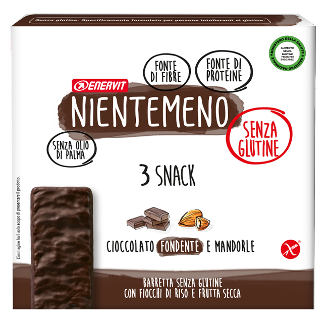 NIENTEMENO BAR FONDENTE MANDORLE 3 X 33 G - UniversoFarmacie.it