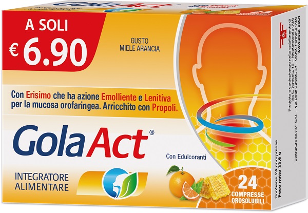 GOLA ACT MIELE ARANCIA 24 COMPRESSE OROSOLUBILI - UniversoFarmacie.it