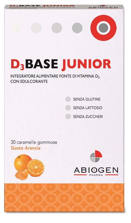D3BASE JUNIOR 30 CARAMELLE GOMMOSE ARANCIA - UniversoFarmacie.it