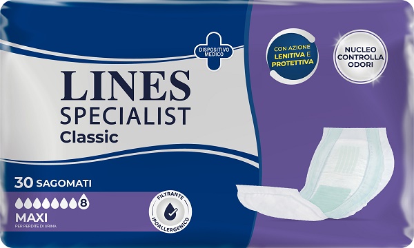 PANNOLONE PER INCONTINENZA LINES SPECIAL CLASSIC SAGOMATO MAXI 30 PEZZI - UniversoFarmacie.it