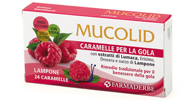 MUCOLID BRONC LUMACA & LAMPONE 24 CARAMELLE - UniversoFarmacie.it