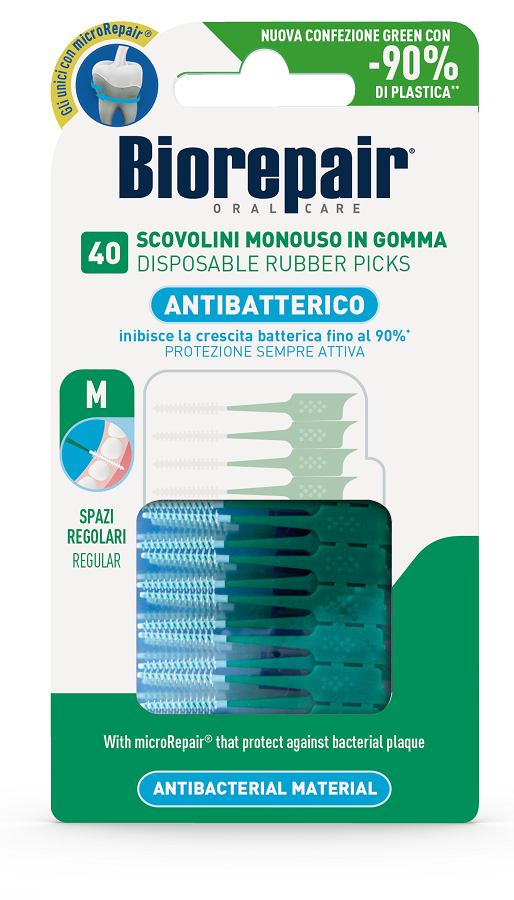 BIOREPAIR ORAL CARE ANTIBATTERICO 40 SCOVOLINI MONOUSO SPAZI REGOLARI - UniversoFarmacie.it