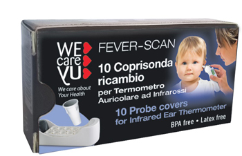 COPPELLE RICAMBIO PER TERMOMETRO INFRAROSSI WECAREYU FEVER-SCAN 10 PEZZI - UniversoFarmacie.it