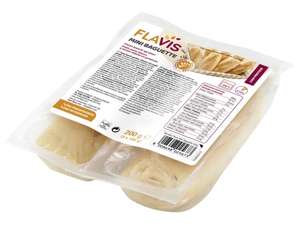 FLAVIS MINI BAGUETTE PANINI BIANCHI APROTEICI 2 PEZZI DA 100 G - UniversoFarmacie.it