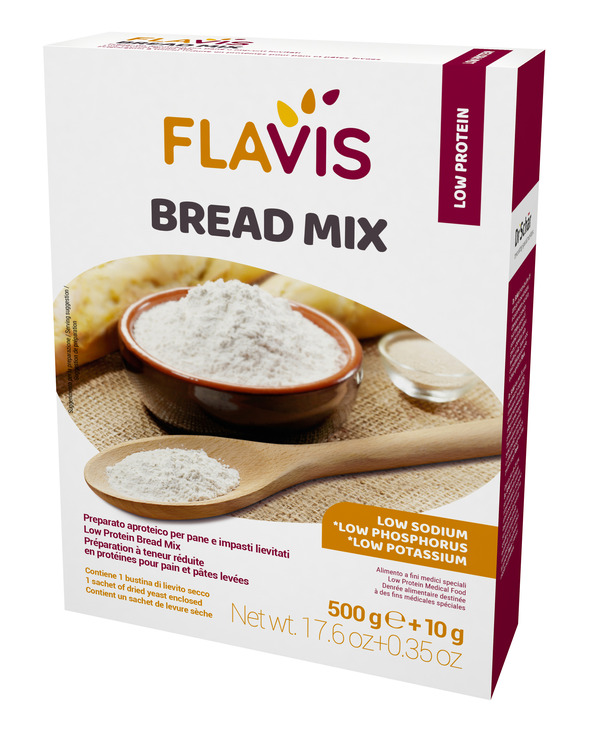 FLAVIS BREAD MIX PREPARATO PER PANE E IMPASTI LIEVITATI APROTEICI 500 G - UniversoFarmacie.it