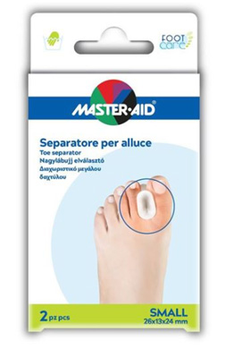 SEPARATORE DITA IN GEL MASTER-AID FOOTCARE PER ALLUCE SMALL 2 PEZZI D1 - UniversoFarmacie.it
