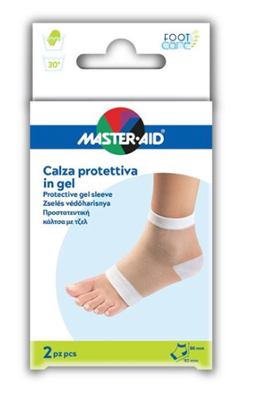 CALZA CON PROTEZIONE MASTER-AID FOOTCARE IDRATANTE IN GEL/TESSUTO PER TALLONI 2 PEZZI F1 - UniversoFarmacie.it