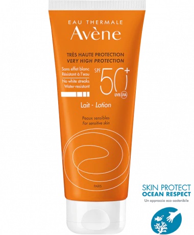 EAU THERMALE AVENE SOLARE LATTE SPF50+ 100 ML NUOVA FORMULA - UniversoFarmacie.it