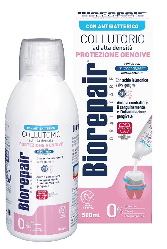 BIOREPAIR ORAL CARE COLLUTORIO ALTA INTENSITA' CON ANTIBATTERICO PROTEZIONE GENGIVE 500 ML - UniversoFarmacie.it