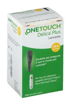 LANCETTE PUNGIDITO ONETOUCH DELICA PLUS 200 PEZZI - UniversoFarmacie.it