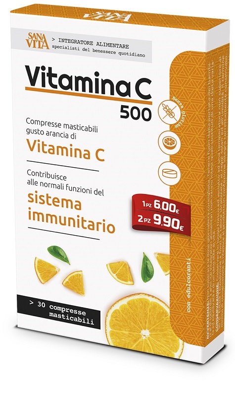 SANAVITA VITAMINA C MASTICABILE 30 COMPRESSE - UniversoFarmacie.it