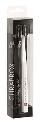 SPAZZOLINO CURAPROX WHITE IS BLACK WHITE/BLACK 2 PEZZI - UniversoFarmacie.it
