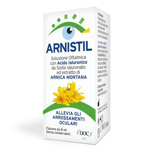 ARNISTIL SOLUZIONE OFTALMICA ACIDO IALURONICO 0,2% + ESTRATTO DI ARNICA MONTANA 0,1% FLACONE 8 ML - UniversoFarmacie.it