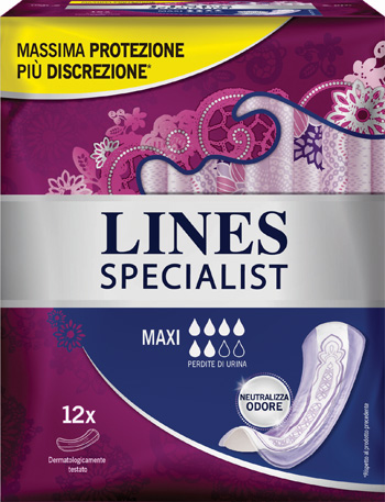 LINES SPECIALIST PANNOLONE MAXI FARMA 12 PEZZI - UniversoFarmacie.it