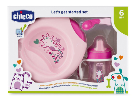 CHICCO SET PAPPA 6M+ ROSA CON CUCCHIAIO ROSA - UniversoFarmacie.it