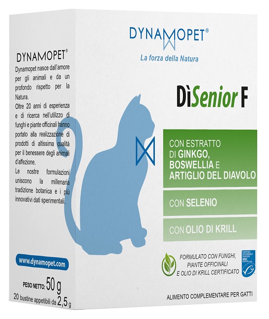 DISENIOR F PER GATTI 20 BUSTINE APPETIBILI DA 2,5 G - UniversoFarmacie.it