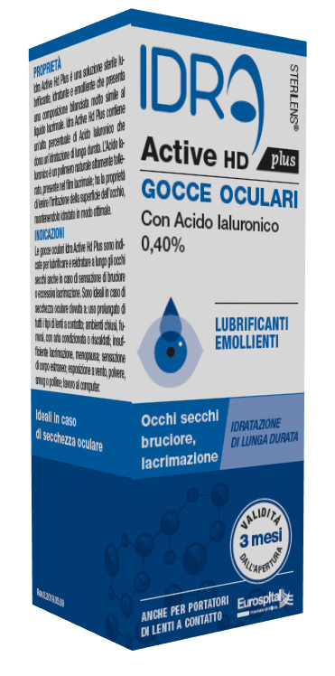 GOCCE OCULARI STERILENS IDRA ACTIVE HD PLUS 10 ML CON ACIDO IALURONICO 0,40% - UniversoFarmacie.it