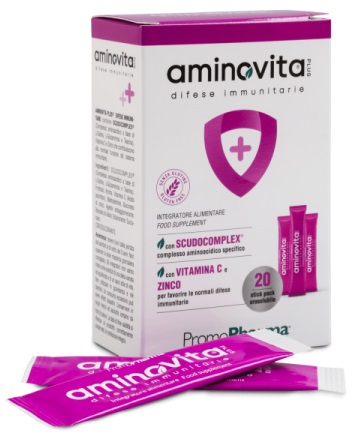 AMINOVITA PLUS DIFESE IMMUNITARIE 20 STICK PACK X 2,5 G - UniversoFarmacie.it
