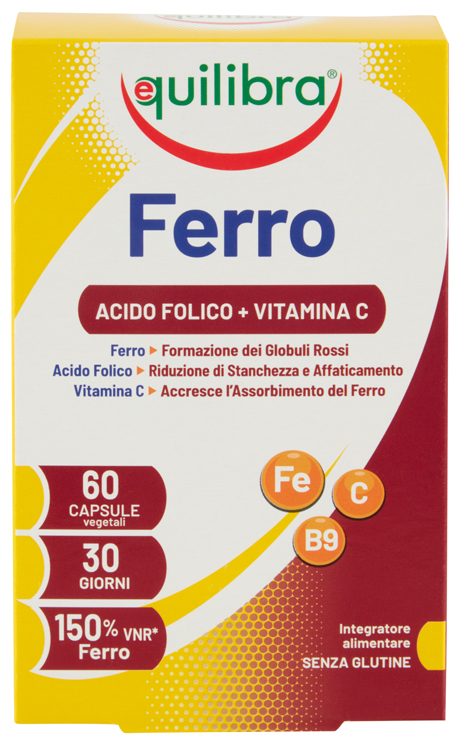 FERRO CON ACIDO FOLICO + VITAMINA C 60 CAPSULE - UniversoFarmacie.it