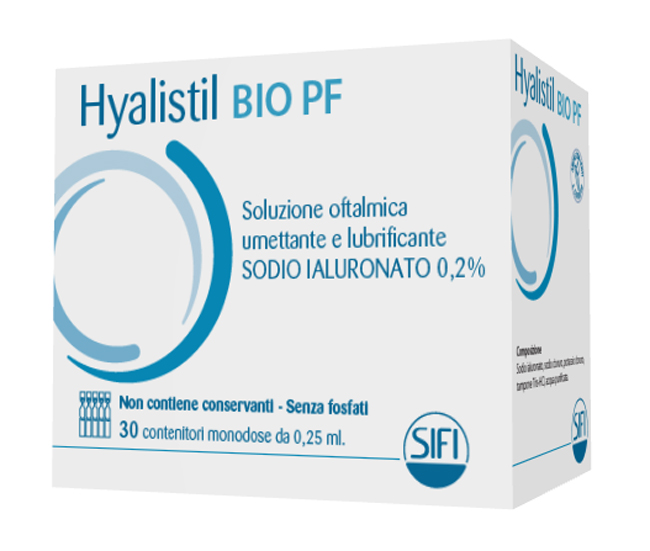 HYALISTIL BIO PF SOLUZIONE OFTALMICA PHOSPHATE FREE MONODOSE A BASE DI ACIDO IALURONICO 0,2% 30 FLACONCINI 0,25 ML - UniversoFarmacie.it