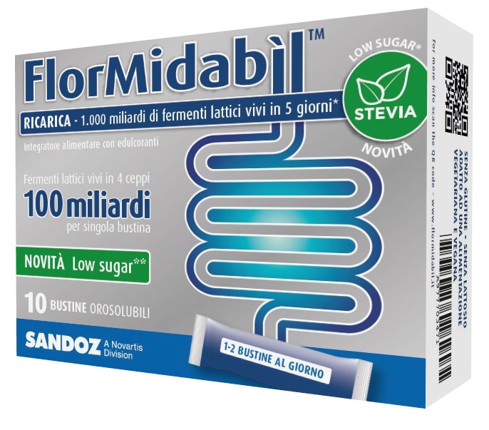 FLORMIDABIL RICARICA 10 BUSTINE CON STEVIA - UniversoFarmacie.it