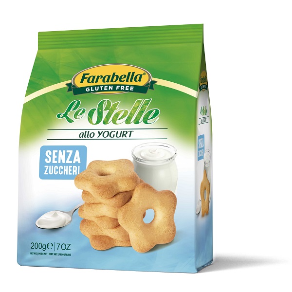 FARABELLA BISCOTTI LE STELLE YOGURT SENZA ZUCCHERO 200 G - UniversoFarmacie.it