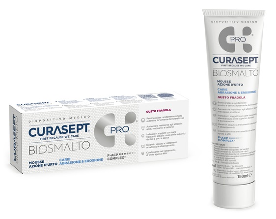 CURASEPT BIOSMALTO MOUSSE CARIE FRAGOLA 50 ML - UniversoFarmacie.it