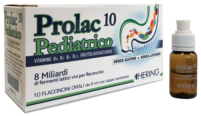 PROLAC10 PEDIATRICO FERMENTI LATTICI 10 FLACONCINI 8 ML - UniversoFarmacie.it