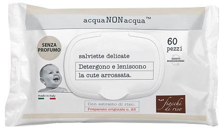 FIOCCHI DI RISO ACQUA NON ACQUA SENZA PROFUMO 60 SALVIETTE - UniversoFarmacie.it