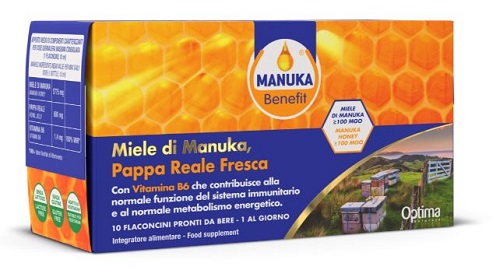 MANUKA BENEFIT PAPPA REALE MANUKA VITAMINA B6 10 FLACONCINI 10 ML - UniversoFarmacie.it
