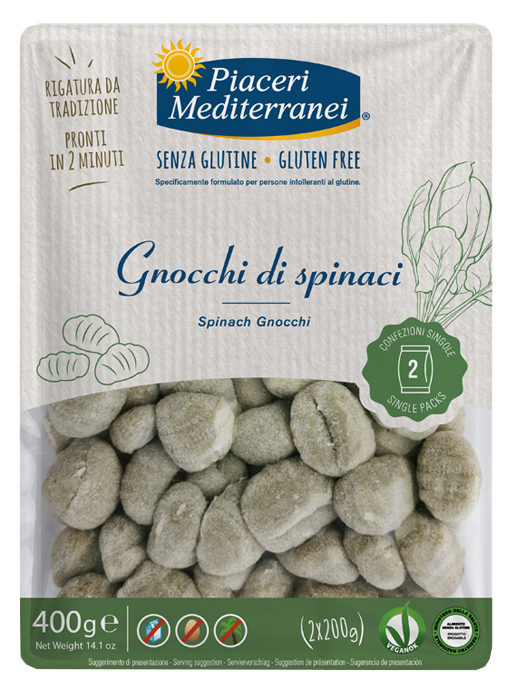PIACERI MEDITERRANEI GNOCCHI DI SPINACI 400 G - UniversoFarmacie.it