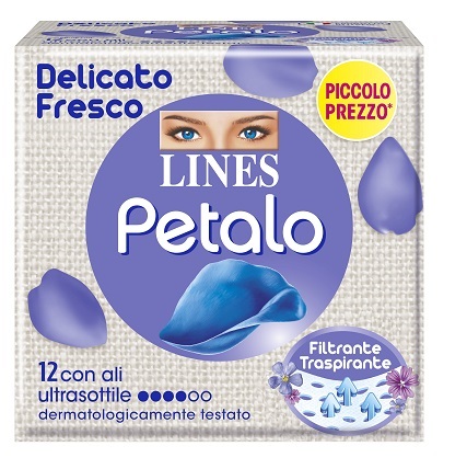 LINES PETALO BLU ASSORBENTE CON ALI 12 PEZZI - UniversoFarmacie.it