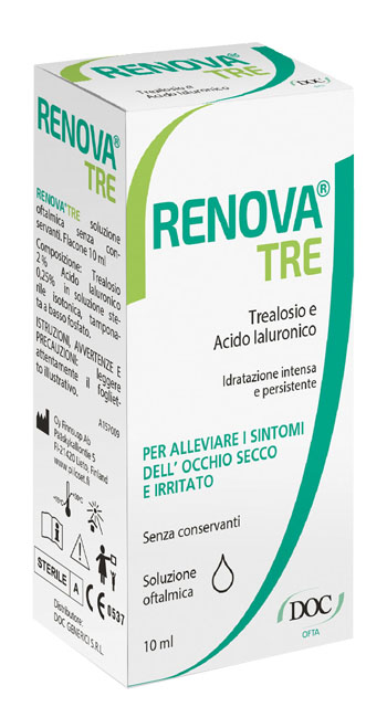 RENOVA TRE COLLIRIO A BASE DI TREALOSIO E ACIDO IALURONICO 10 ML SENZA CONSERVANTI - UniversoFarmacie.it