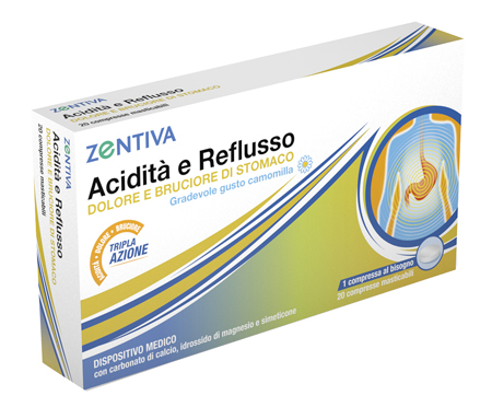 ZENTIVA ACIDITA' REFLUSSO 20 COMPRESSE MASTICABILI - UniversoFarmacie.it