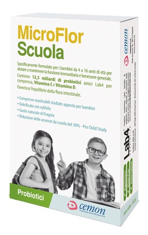 MICROFLOR SCUOLA 30 CAPSULE MASTICABILI - UniversoFarmacie.it