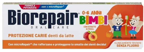 BIOREPAIR ORAL CARE KIDS 0-6 ANNI DENTI DA LATTE DENTIFRICIO CON ESTRATTO DI PESCA 50 ML - UniversoFarmacie.it