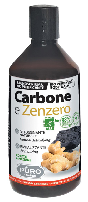 PURO BIO BAGNOSCHIUMA CARBONE E ZENZERO 500 ML - UniversoFarmacie.it