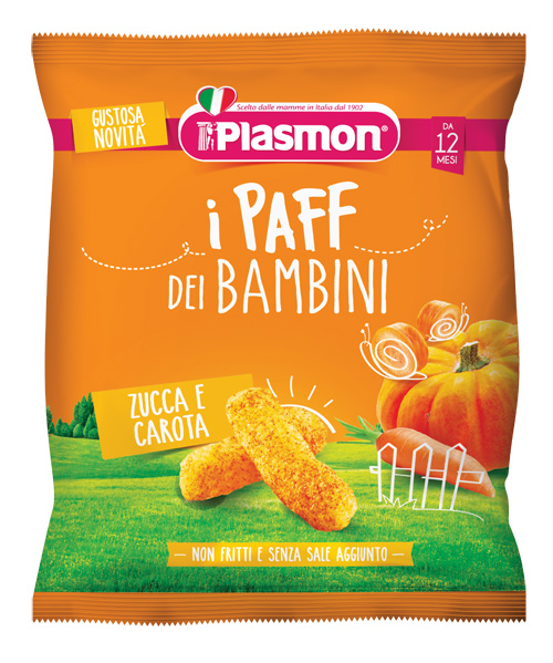 PLASMON DRY SNACK PAFF ZUCCA CAROTE 15 G - UniversoFarmacie.it