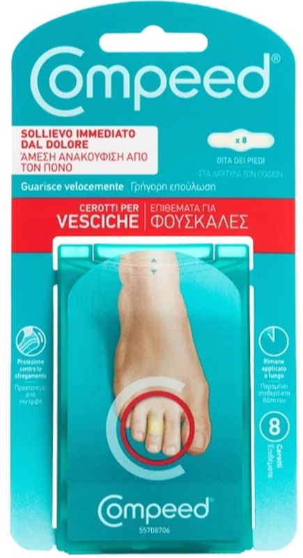 COMPEED CEROTTI PER VESCICHE DITA PIEDI 8 PEZZI CARTON - UniversoFarmacie.it