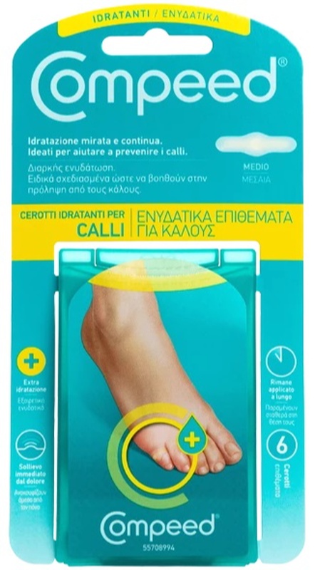 COMPEED CEROTTI PER CALLI IDRATANTI 6 PEZZI - UniversoFarmacie.it