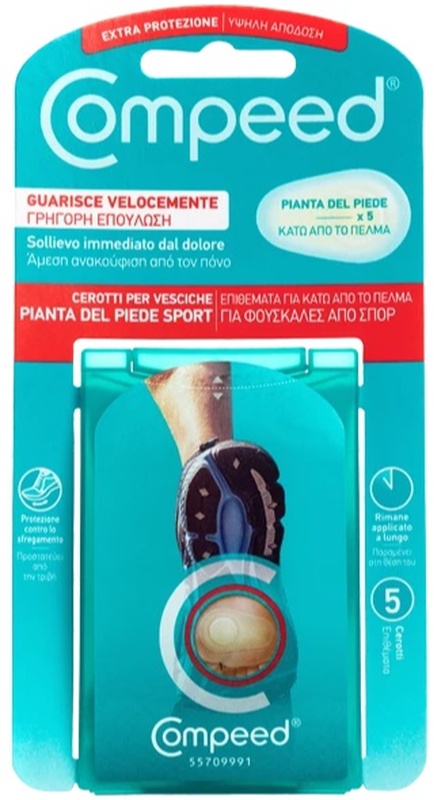 COMPEED CEROTTI PER VESCICHE PIANTA PIEDE SPORT 5 PEZZI - UniversoFarmacie.it