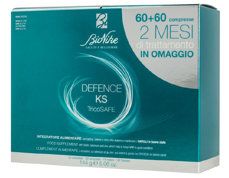 DEFENCE KS TRICOSAFE BIPACK 60 COMPRESSE + 60 COMPRESSE - UniversoFarmacie.it