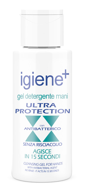 IGIENE+ GEL DETERGENTE MANI ULTRA PROTECTION CON ANTIBATTERICO 50 ML - UniversoFarmacie.it