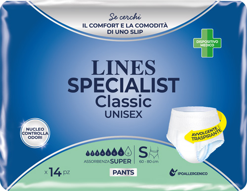 PANNOLONE A MUTANDA LINES SPECIALIST CLASSIC PANTS SUPER S 14 PEZZI - UniversoFarmacie.it